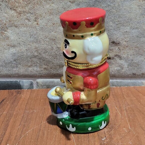 Porcelain Drummer Nutcracker Trinket Box - Picture 13 of 14
